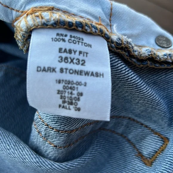 Men’s Gap 1969 dark stone washed easy fit jeans - Picture 11 of 11